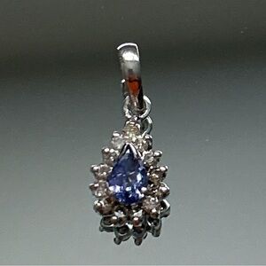 1 Carat Diamond Tanzanite 14 Karat Gold Pendant